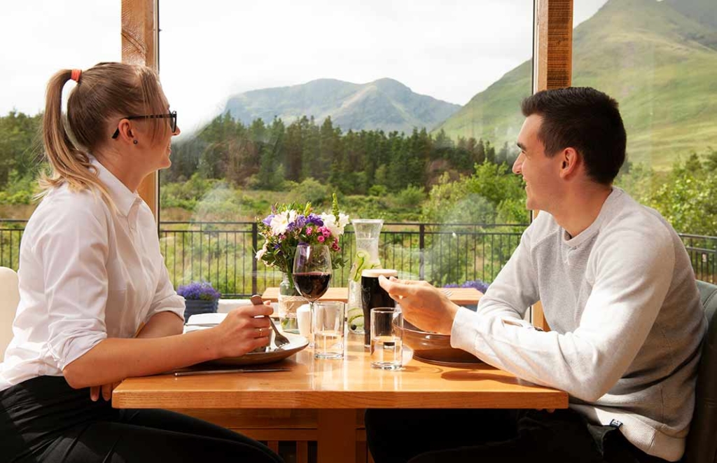 couple dining in connemara