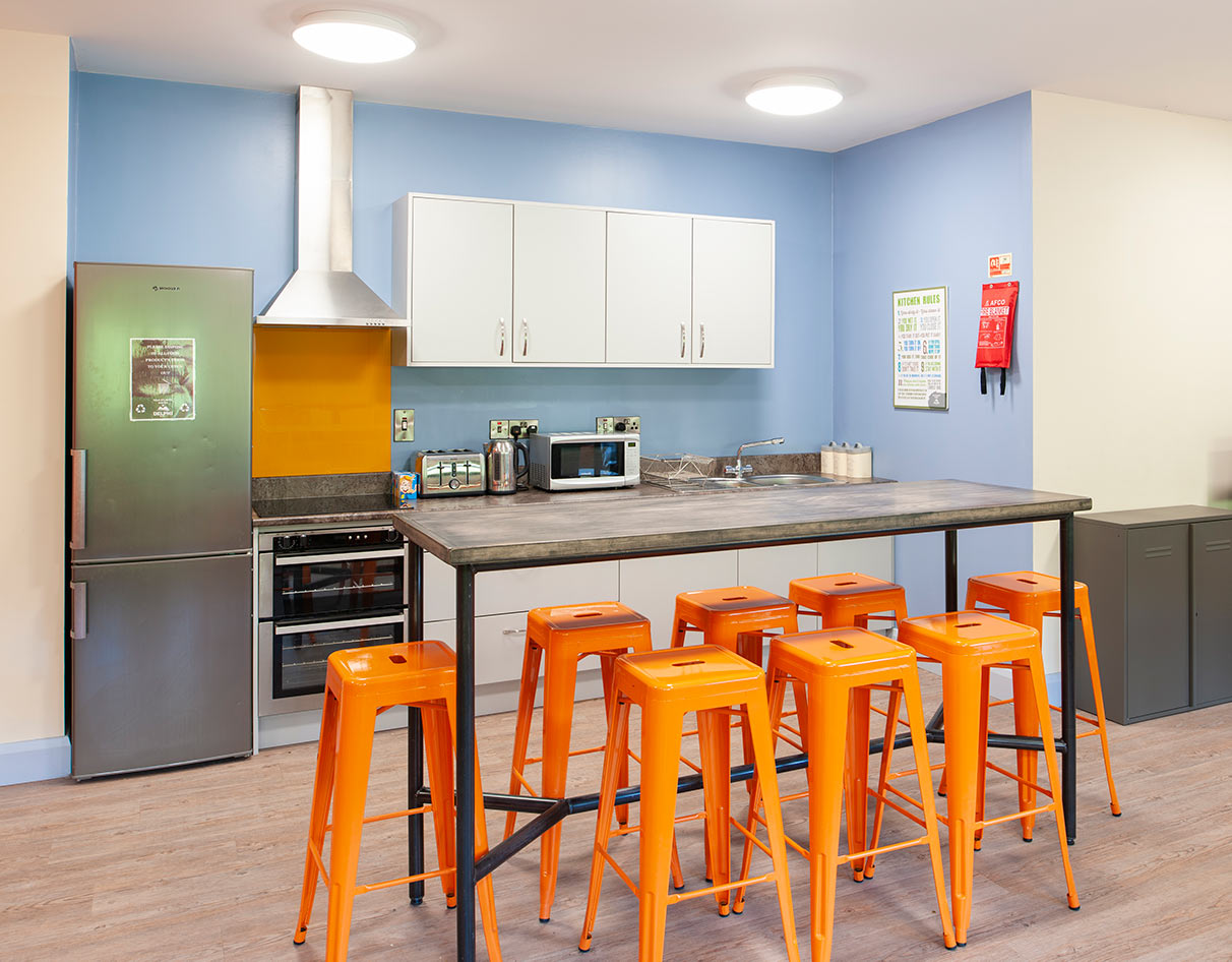 hostel kitchen
