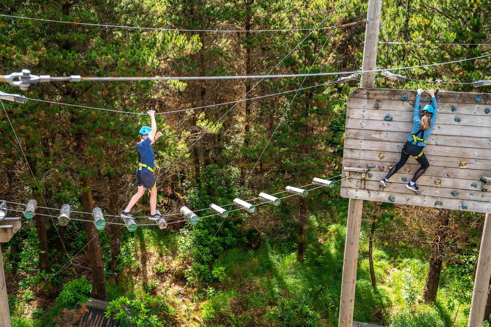 school and youth travel - canopying in connemara