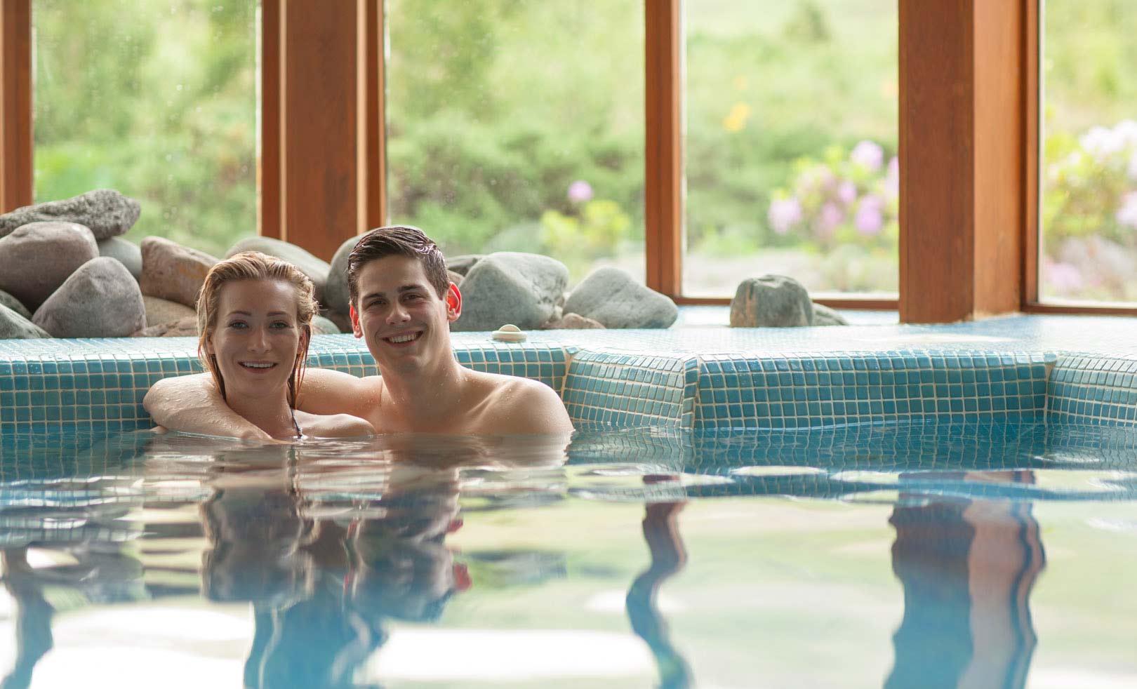 couple enjoying a spa break at delphi resort