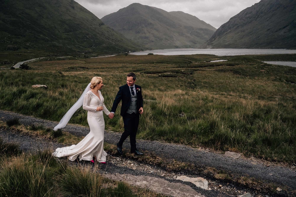 bride and groom - wedding in Connemara